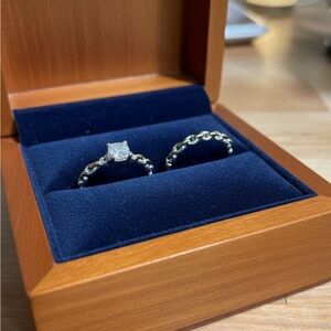 Elegant Gold and Silver Braided Ring Set